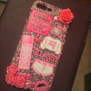 3D Super Bling iPhone 7 Plus PINK Hard Case